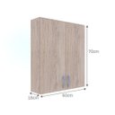 Ver imagem 5 de Armário de Banheiro Suspenso 2 Portas Arya  Branco