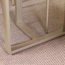 Ver imagem 5 de Conjunto de Jantar Mesa Retangular com Vidro Arcádia 6 Cadeiras Lucille - Champanhe C/ Off White -