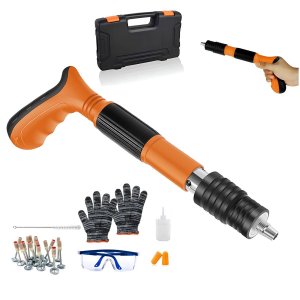 Pistola Finca Pino Fixaçao Direta Rebitadeira Epi Segurança Açao Direta Prego Gesso Drywall Manual a