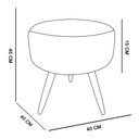 Ver imagem 2 de Puff Decorativo Redondo 40 Cm Dóris Pé Palito Suede - Triângulo