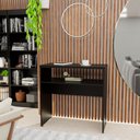 Ver imagem 3 de Aparador Buffet Balcão Sala de Estar Escritório 90x42cm Netmobil - Preto