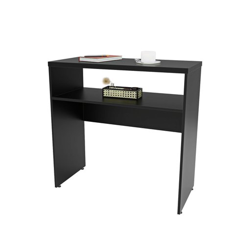 Aparador Buffet Balcão Sala de Estar Escritório 90x42cm Netmobil - Preto