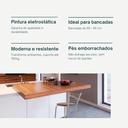 Ver imagem 5 de Kit 4 Banquetas para Balcão Flórida Prata 60cm Cozinha Gourmet Bistrô Bancada Piscina Área de Lazer