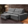 Sofa 2,30 Alasca Veludo Cinza Ferguile - Tc 12001 - 1