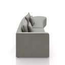 Ver imagem 6 de Sofá Curvo Decorativo Kimiko 287cm 2 Lugares Sala de Estar com Chaise Veludo Cinza G52 - Gran Belo