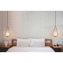 Ver imagem 1 de Luminária Pendente Gota Metal e Vidro Dourado