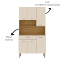 Ver imagem 6 de Armario Kit Cozinha 6p 1g 91 Cm Apolo Freijo Soft Ktp
