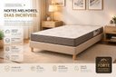 Ver imagem 3 de Cama Box Solteiro Dobrável 188x78x28,5 Base com Pés de Madeira Linho