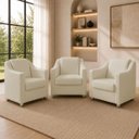 Ver imagem 1 de Kit 3 Poltrona Decorativa para Sala de Espera Mila Recepção Escritório Consultório Corino