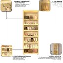 Ver imagem 4 de Sapateira 2 Portas Reflecta Led 100% Mdf Magnifica Off White - Gelius