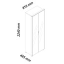 Ver imagem 2 de Sapateira 2 Portas Reflecta Led 100% Mdf Magnifica Off White - Gelius