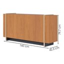 Ver imagem 3 de Balcao Buffet 160 Cm Copacabana Dourado Freijo Colibri