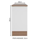 Ver imagem 3 de Balcão Madesa Stella 40 cm 1 Porta Rustic/Branco