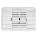Ver imagem 1 de Janela de Aço Veneziana de Correr 100x120cm 6 Folhas Coflx MGM Branco