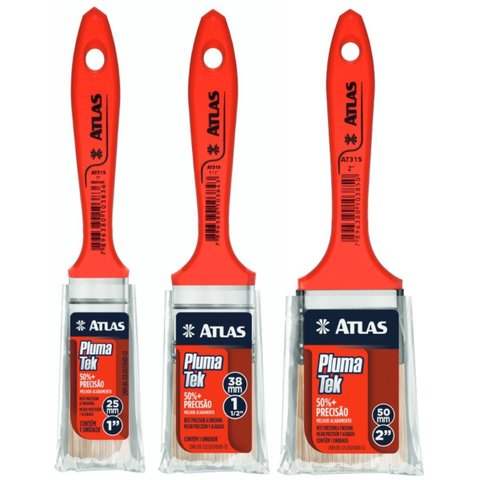 Kit Pincel Trincha para Pintura Multiuso Profissional 25mm, 38mm e 50mm
