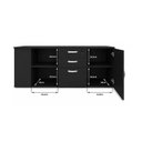 Ver imagem 7 de Mesa de Escritório Pedestal Presidente em L 170x160cm Executiva Tampo 30mm Armário Lateral 3 Gavetas