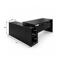 Ver imagem 6 de Mesa de Escritório Pedestal Presidente em L 170x160cm Executiva Tampo 30mm Armário Lateral 3 Gavetas
