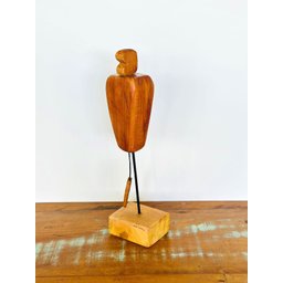 Escultura Caju em Madeira - Decoração Artesanal de Sergipe - 3
