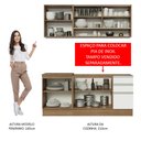 Ver imagem 6 de Armário de Cozinha Compacta 180cm Rustic Branco Glamy Madesa 06