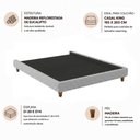 Ver imagem 4 de Cama King Base Box Pés Madeira 203 cm Otto Bouclé Cinza Claro - Nexta Casa