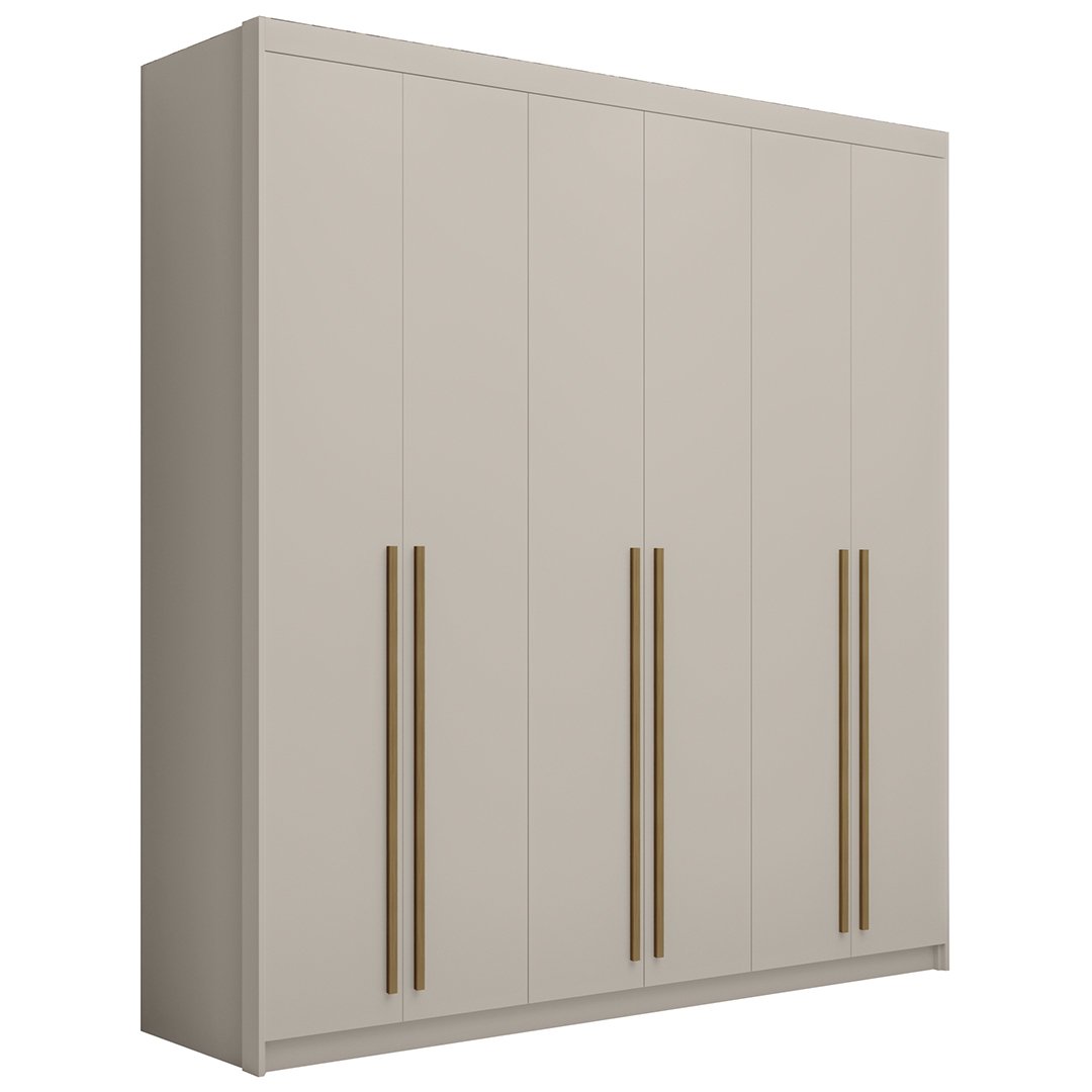 Guarda Roupa Casal 6 Portas 3 Gavetas 233cm Dubai Fendi - Vlr Móveis