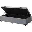 Ver imagem 1 de Cama Box Baú Solteirao King Suede Cinza com 203x96x44cm
