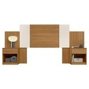 Ver imagem 1 de Cabeceira Extensivel Araguaia 255 Cm Freijo Cinza Off White Flex Moval