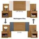 Ver imagem 4 de Cabeceira Extensivel Araguaia 255 Cm Freijo Cinza Off White Flex Moval