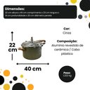 Ver imagem 5 de Panela de Pressão Max Chef Wood Indução 4,2L - Verde Acinzentado