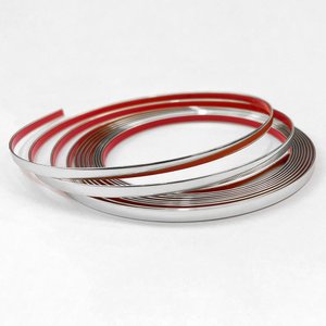 Fita Metalizada Auto Colante Pvc 6,5mm P Decoração de Móveis e Paredes Prata 5m