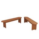 Ver imagem 3 de Kit 2 Bancos de Madeira Mdf Decorativo Moderno para Vestiário Academia Refeitório Sala Hall