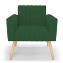 Ver imagem 3 de Kit 2 Poltronas Viena Gomada Veludo Verde Pés Palito Natural - D’Rossi