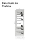 Ver imagem 2 de Torre Quente 70 cm 3 Portas Branco/Crema Vik Madesa