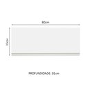Ver imagem 3 de Armário de Cozinha Aéreo 80 cm 1 Porta Suspensa Branco Glamy Madesa