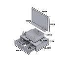 Ver imagem 3 de Conjunto Safira 60cm Mdf Gabinete de Banheiro Superior com Cuba e Espelheira