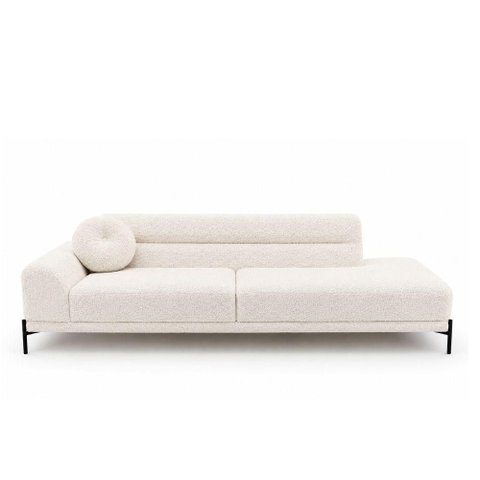 Sofá Arezzo 3 Lugares Fixo 210cm Off White Bouclé Sallar Home