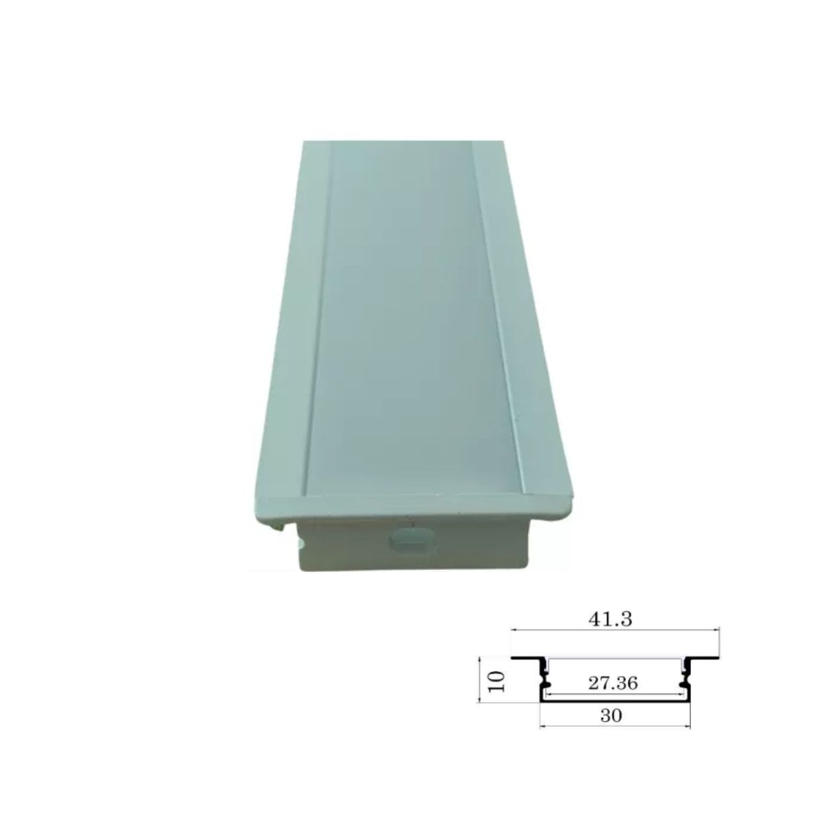 Perfil de Embutir 41,3x30mm P/fitas de Led 2m Astraled - Branco - 2