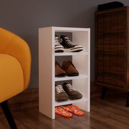 Sapateira Armário Multiuso MDF Branco 30cm - 3