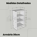 Ver imagem 5 de Sapateira Armário Multiuso MDF Branco 30cm