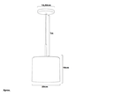 Ver imagem 3 de Lustre Pendente Moderno Bilboque Médio Cilídrico Br Fosco Cobre