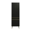 Ver imagem 4 de Paneleiro Armário de Cozinha com 2 Portas 62cm Retrô Florença Multimóveis MP3778 Preto