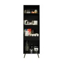Ver imagem 3 de Paneleiro Armário de Cozinha com 2 Portas 62cm Retrô Florença Multimóveis MP3778 Preto