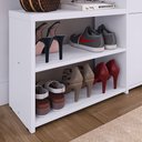 Ver imagem 4 de Kit Sapateira Prateleira Organizadora Calçados Banquinho Hall Entrada Gaveta Basculante Branco -