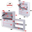 Ver mais imagens de Kit Sapateira Prateleira Organizadora Calçados Banquinho Hall Entrada Gaveta Basculante Branco -