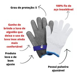 Luva Proteção Anti Corte Açougueiro Profissional - 2