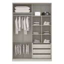 Ver imagem 2 de Guarda-roupa Solteiro Luciane 2 Portas de Correr 3 Gavetas Prime Plus 160 Cm