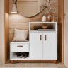 Sapateira com Assento 3 Portas Organic Ej Móveis:branco - 2