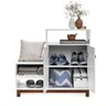 Sapateira com Assento 3 Portas Organic Ej Móveis:branco - 5