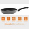 Frigideira Indução Revestimento Ceramico Cinza 20 Cm Lyor - 3