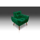 Ver imagem 1 de Poltrona Opala Suede Verde- Rv Decora